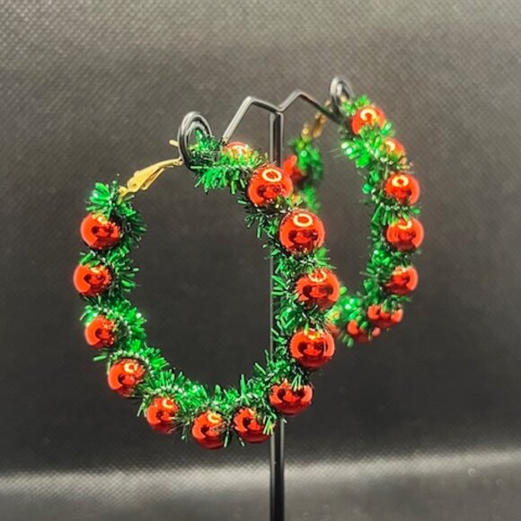 3/$12~Christmas Hoop Earrings - Picture 1 of 9